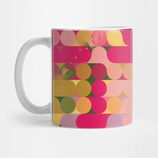 Colorful Circle Mosaic Patchwork Quilt Design Mug